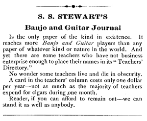 s. s. Stewart's ad