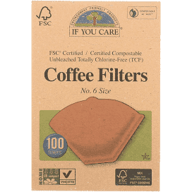 Unbleached Coffee Filters If You Care 100 piece #2 Cone Style 